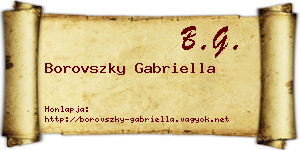 Borovszky Gabriella névjegykártya